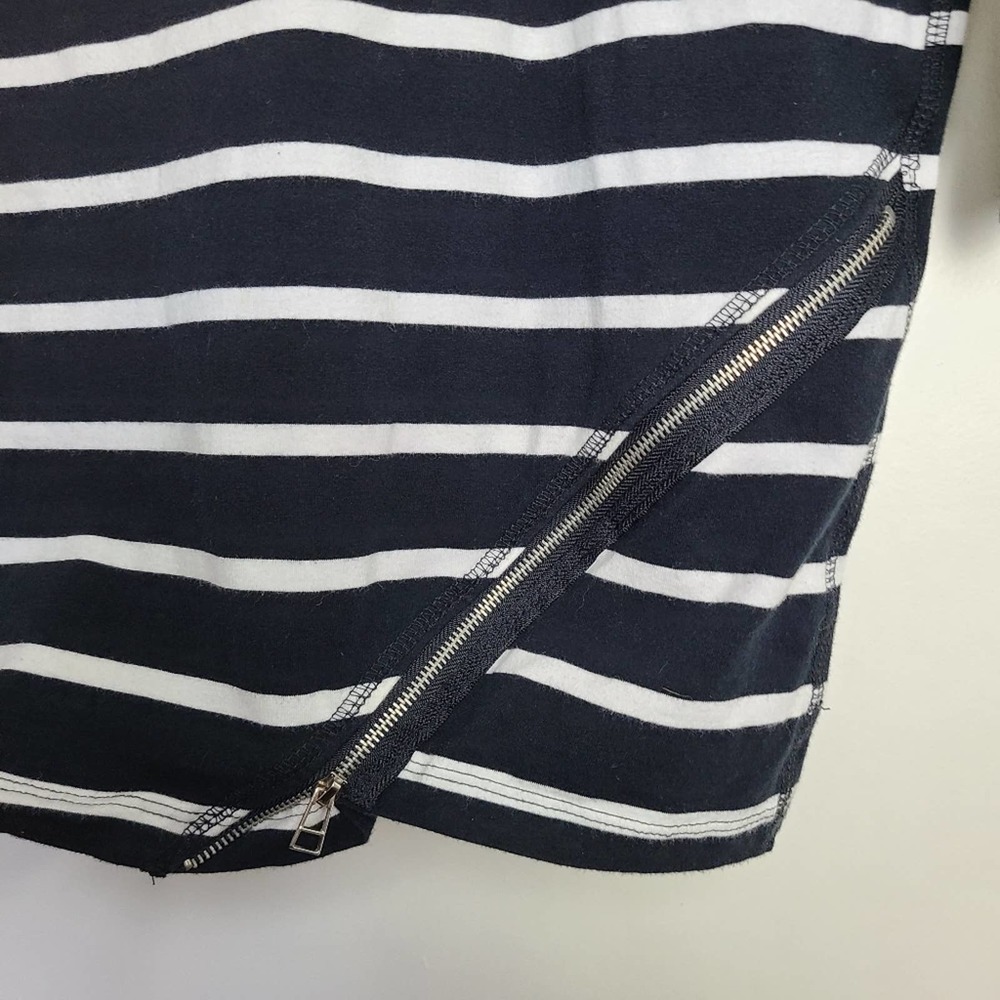 NEEDLE & THREADS| STRIPE BLOUSE W/ZIPPER DETAILS | SIZE XL - Picture 12 of 13